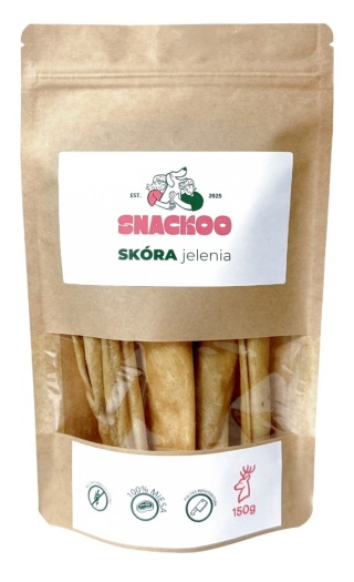 Naturalny suszony gryzak dla psa skóra jelenia 150g