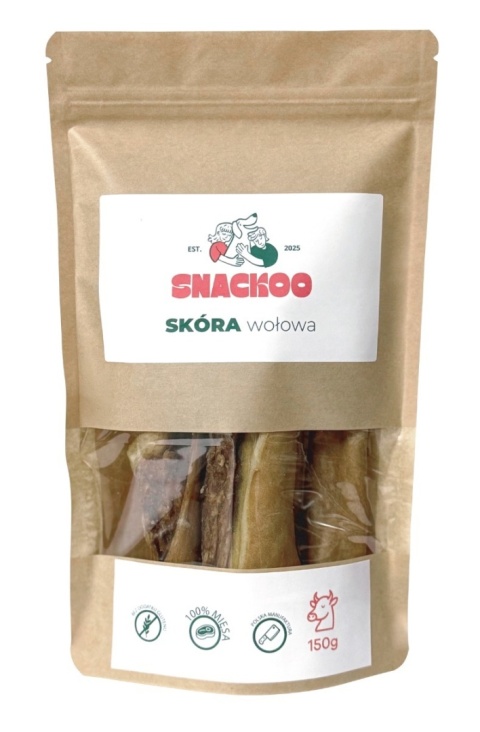 Naturalny suszony gryzak dla psa skóra wołowa 150g