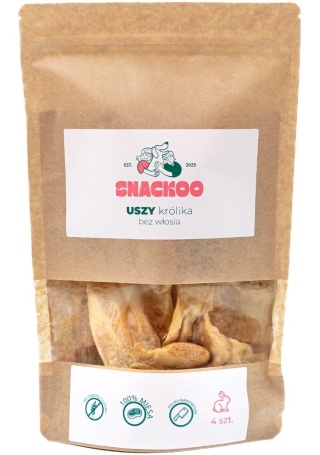 Uszy królika bez włosia 4szt.