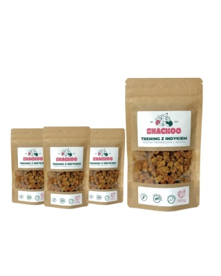 Naturalne smaczki dla psa z indyka 4x100g Snackoo