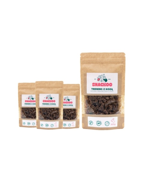 Naturalne smaczki dla psa z kozy 4x100g Snackoo