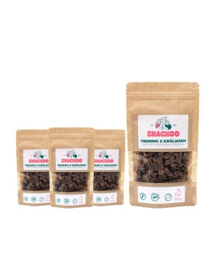 Naturalne smaczki dla psa z królika 4x100g Snackoo